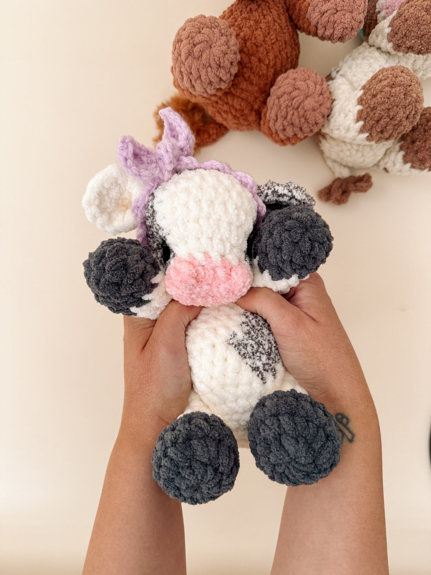 Charlie the Calf (with Highland Mod) STUFFIE Crochet Pattern