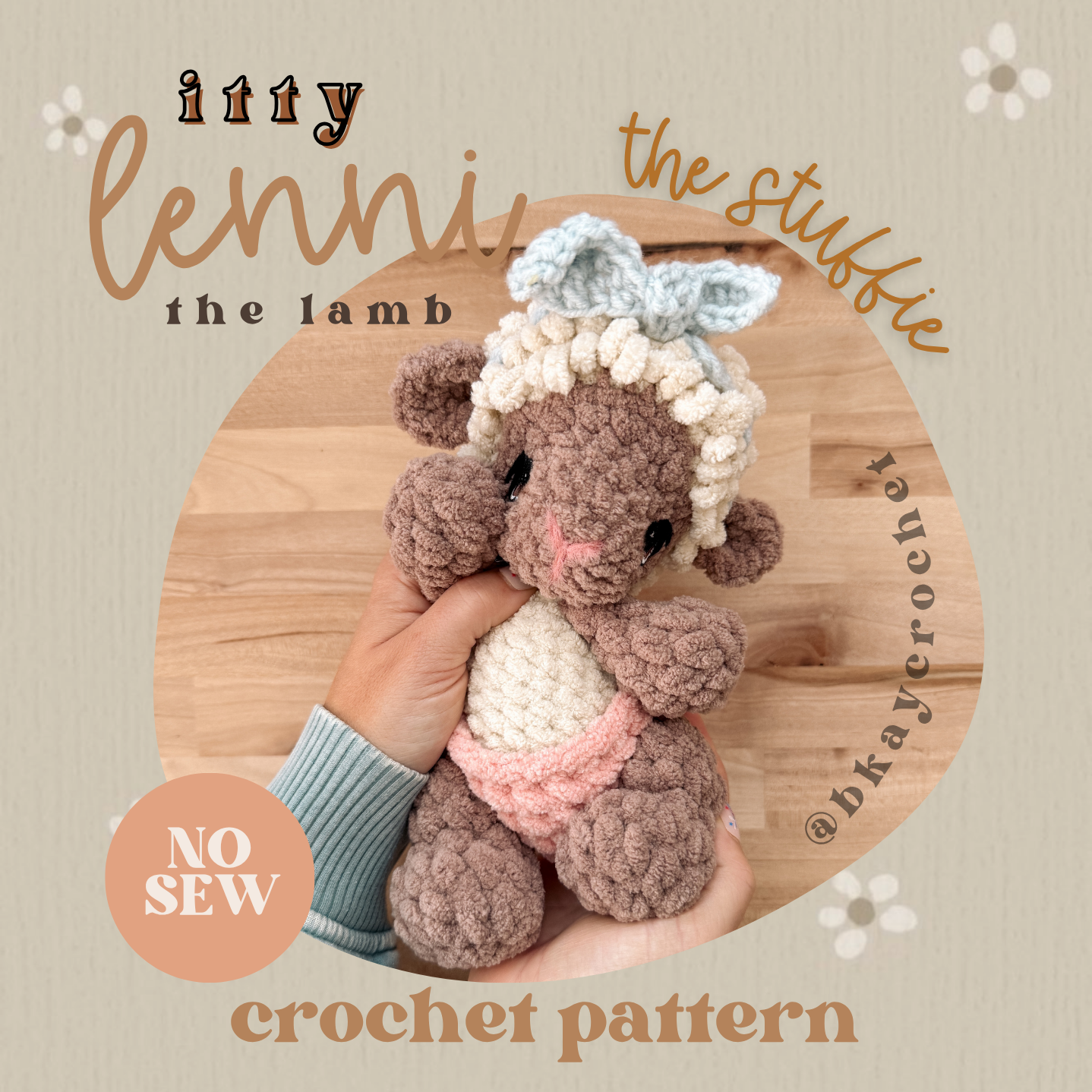 ITTY Lenni the Lamb STUFFIE Crochet Pattern