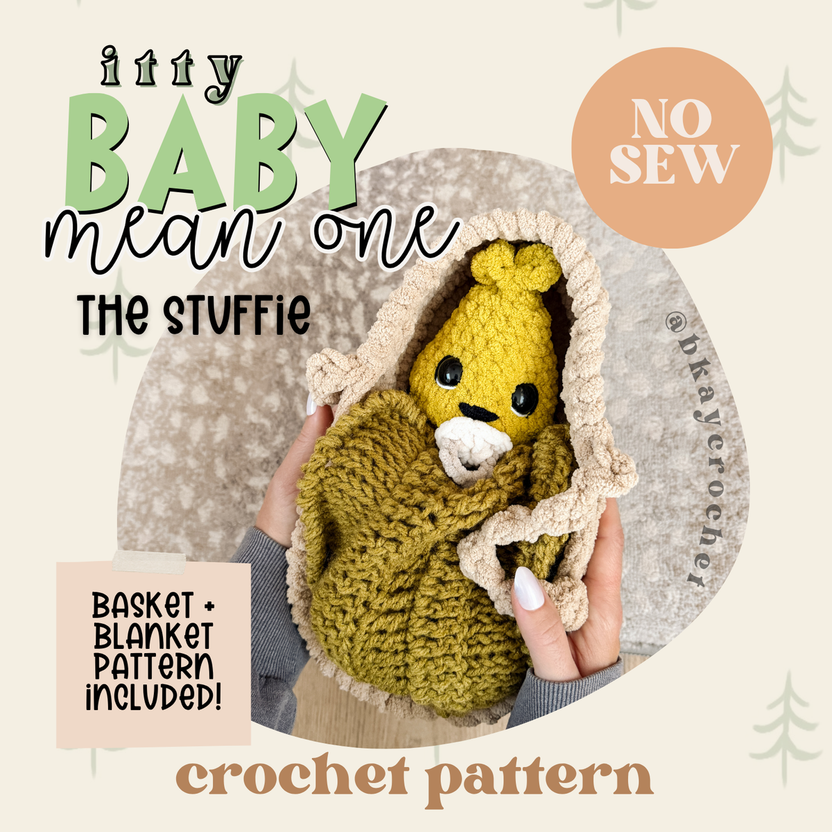ITTY Baby Mean One STUFFIE Crochet Pattern