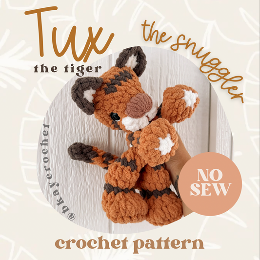 Tux the Tiger SNUGGLER Crochet Pattern