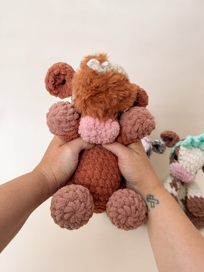 Charlie the Calf (with Highland Mod) STUFFIE Crochet Pattern