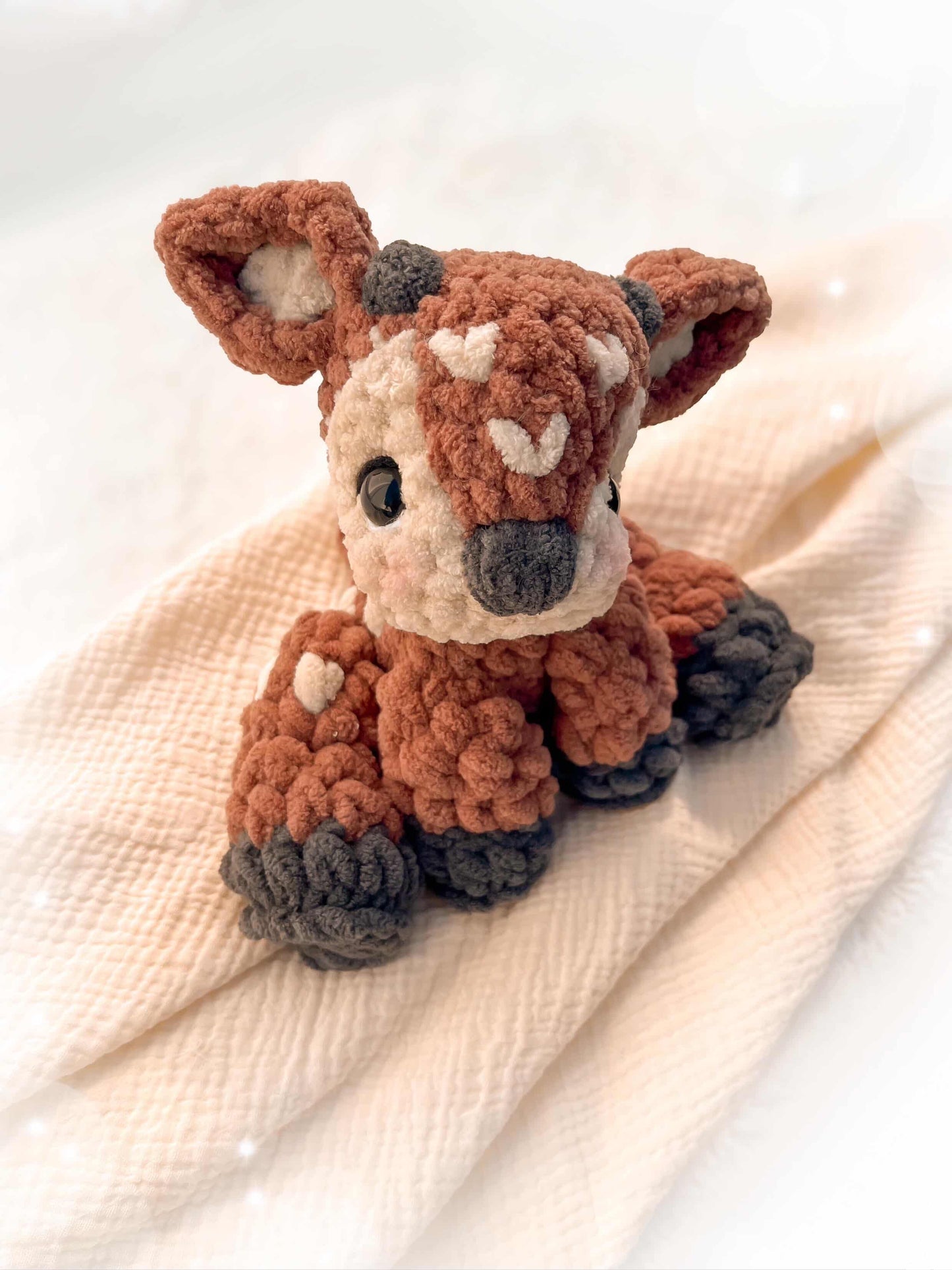 ITTY Frankie the Fawn Snuggler + Stuffie 2-in-1 Crochet Pattern