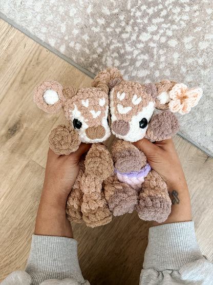 ITTY Frankie the Fawn Snuggler + Stuffie 2-in-1 Crochet Pattern