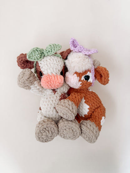 Charlie the Calf (with Highland Mod) STUFFIE Crochet Pattern