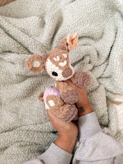 ITTY Frankie the Fawn Snuggler + Stuffie 2-in-1 Crochet Pattern