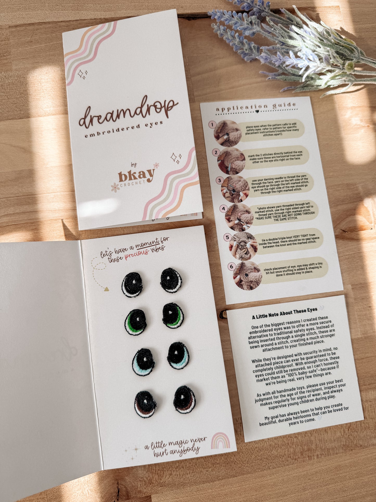 Dreamdrop Embroidered Eyes - Starter Pack (4 pairs)