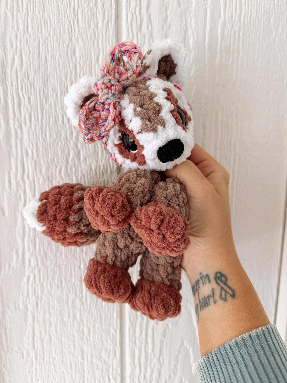 ITTY Rivie the Raccoon Snuggler + Stuffie 2-in-1 Crochet Pattern