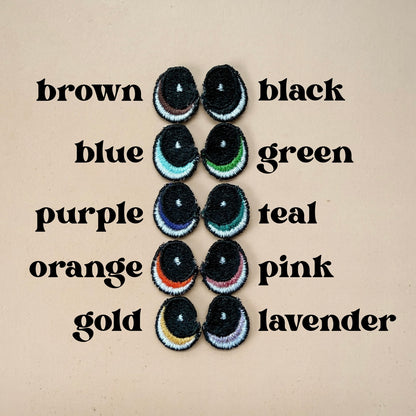 Dreamdrop Embroidered Eyes (one pair)