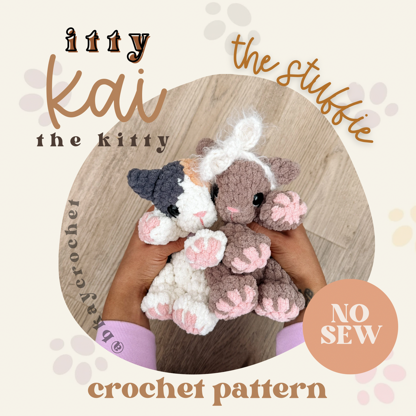 ITTY Kai the Kitty STUFFIE Crochet Pattern