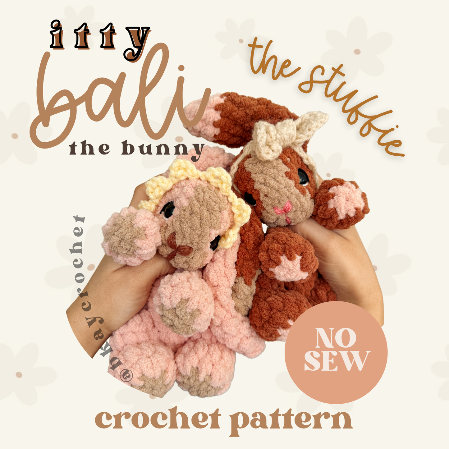 ITTY Bali the Bunny STUFFIE Crochet Pattern
