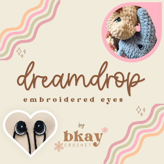 Dreamdrop Embroidered Eyes (one pair)